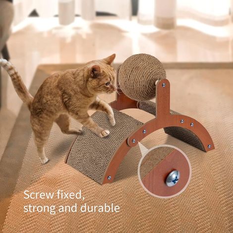 Youyijia Cat Scratcher with Hanging Toy Sisal Ball Cat Scratching Board Durable Board Pads prevents Furniture Damage (1/5)