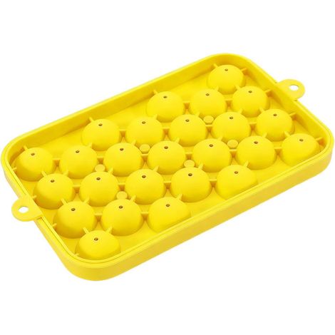 Bac à Glaçons 25 Compartiments Réutilisable Empilable avec Couvercle Moule Sphérique À Glace En Silicone Idéal Pour Bourbon Cocktails Vin Rafraîchissement Camping-Car Maison Restaurant (1/5)