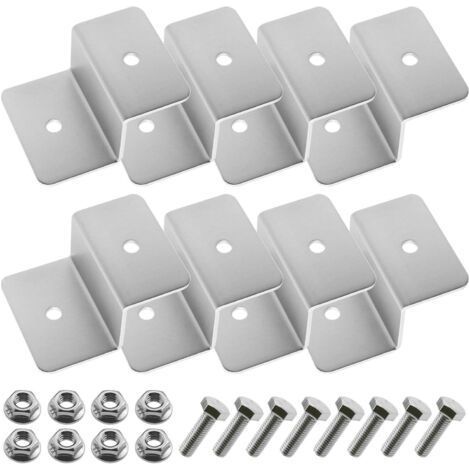 FENOPLASTICAKit Supports de Fixation Panneaux Solaire Type Z avec Écrous et Boulons 1 Trou (1/5)