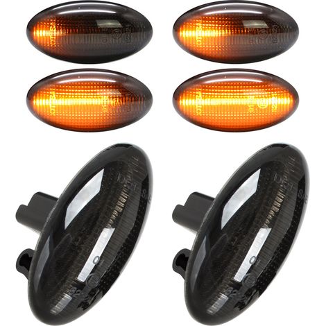 Fiat Scudo Opel Combo Vivaro C Zafira C Toyota Aygo Proace intermitente lateral LED SMOKE DYNAMIC 2 piezas. SET