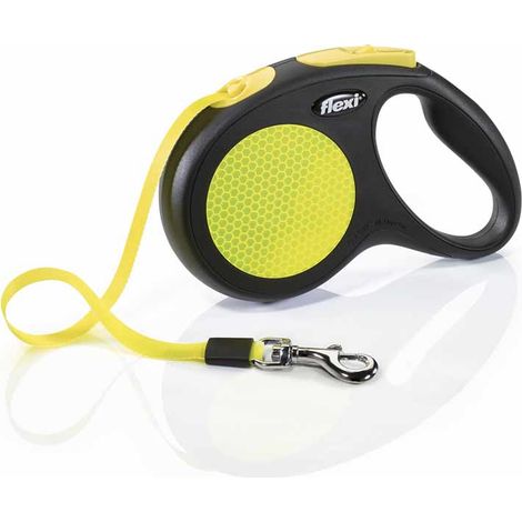 Flexi Hundeleine New Classic M neongelb, Gurt Standardleine
