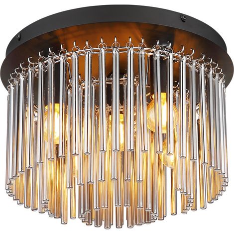 Globo - plafón - Gorley - negro - metal - Ø 32cm - E14 - 15698D (1/5)