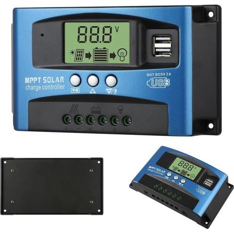 40-A-MPPT-Solarladeregler – 99,9 % Wirkungsgrad – LCD-Display – Lädt 12-V-/24-V-Batterien – Automatische Entladung (1/5)