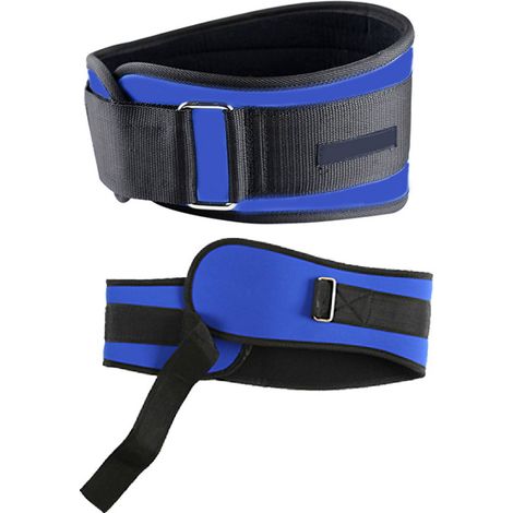(Bleu L) Ceinture de musculation ajustable, adaptée à l'entraînement physique. (1/5)