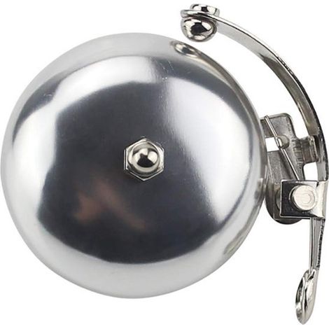 Campanello classico per bicicletta color argento, modello vintage Portland, suono forte, lega di alluminio, montaggio sul manubrio. (1/5)