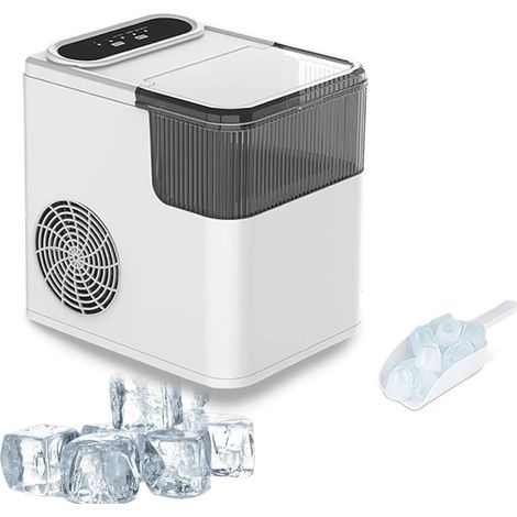 Trade Shop - MACCHINA PER GHIACCIO PEPITA CUBETTI DI GHIACCIO COMPLETAMENTE AUTOMATICA A BASSA POTENZA - (1/5)