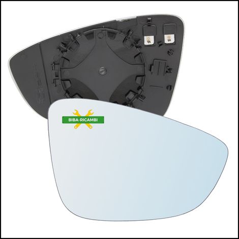 Piastra specchio retrovisore termico lato dx-passeggero per volkswagen eos resty