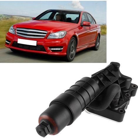 Neuer Motorölkühler, kompatibel mit Mercedes C-Klasse (2007), Kühlermodul 2711801410, Erstausrüsterqualität, robustes Aluminium-Stahl-Gehäuse, direkter Ersatz (1/5)