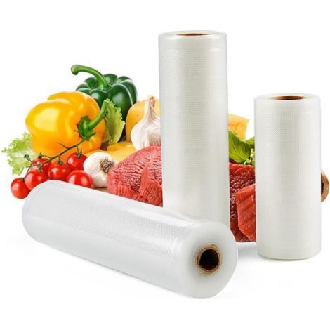 Machine Sous Vide Sac Alimentaire Compression Cuisson En Plastique 15cmx500cm Sac Rouleau 3pcs (1/4)
