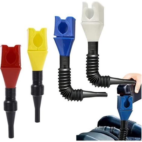 Entonnoir à clapet flexible pour vidange d'huile - 4 pièces (1/4)