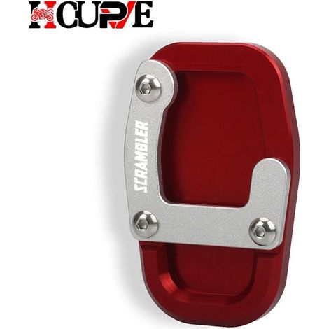 (Rouge) Plaque de béquille latérale CNC, extension de repose-pieds, compatible avec Ducati Scrambler 1100 Sport Special KG KF Pro 1K maxpower (1/4)
