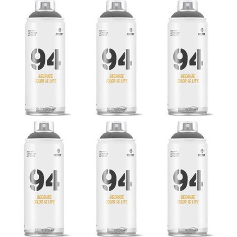 Lot de 6 bombes de peinture MTN 94 - Noir
