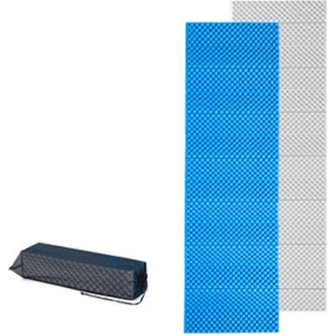 Tapis de pique-nique pliable, coussin de camping pliable, matelas de plage portable et imperméable bleu (1/5)