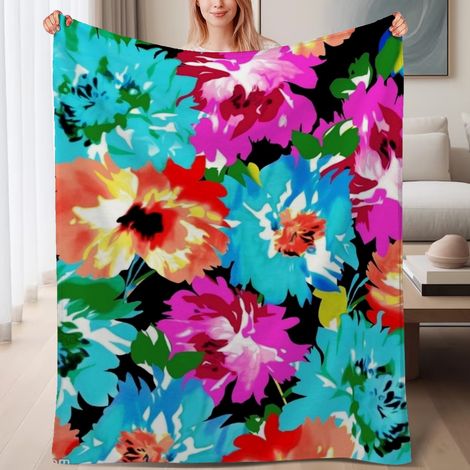 Couverture de lit en polaire, microfibre douce et confortable légère pour le printemps, décoration intérieure stylée, cadeau parfait pour femmes et hommes, 6080 pouces (1/4)