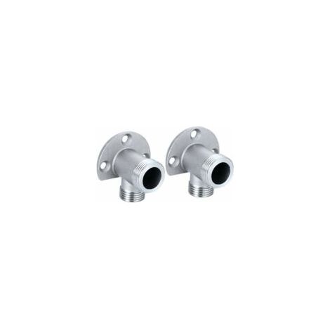 2pcs Kit d'installation pour connecter le tuyau pour robinet apparent. système de douche extérieur. mitigeur thermostatique. conversion encastré en surface - Crezuo (1/4)