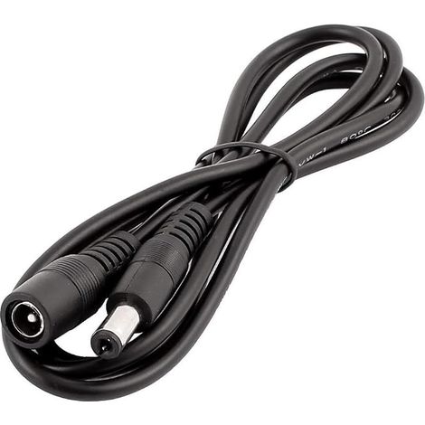 Câble d'extension DC 12 V avec adaptateur CC 5,5 mm x 2,1 mm, 22 AWG, 0-36 V, prise jack mâle vers femelle pour moniteur de voiture, caméra de vidéosurveillance, bande lumineuse LED, etc (1/5)