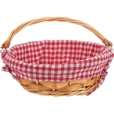 Panier en Osier Tressé à la Main avec Anses Panier de Pique - Niques (1/5)