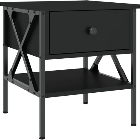 Maison Exclusive - Nachttisch Schwarz 40x42x45 cm Holzwerkstoff