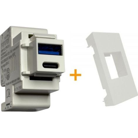 Perry presa USB A + C 3A compatibile Frutti Matixgo Bianco - 1MCUSB002B