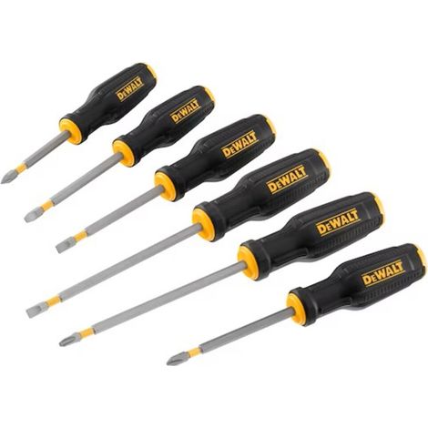 DeWALT FULLFIT Screwdriver Set – Flat and Phillips (PH) – 6 Pieces (Model DWHT62056-0)
