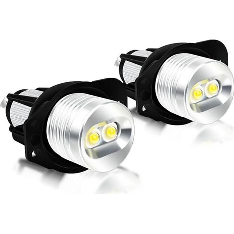 LegendTech 2 Pièces LED Head Light Angel Eyes Brouillard Ampoule Halo Marqueur Anneau Ampoule pour B&M&W E90 2005-2008 E91 2005-2008-White (1/4)
