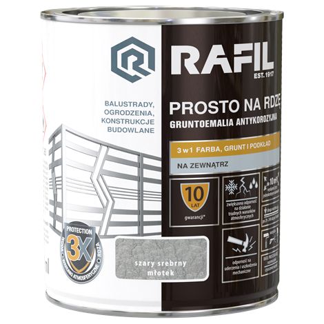 Martillo Rafil Prosto para óxido gris plata 0,75 l (1/2)