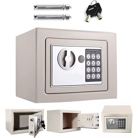 DIGITAL SECURITY CASH MONEY BOX SAFE JEWELRY HOME SAFETY SECURE LOCKER KEY (1/5)