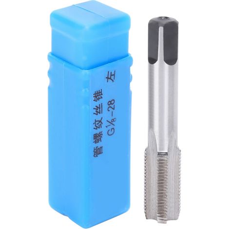 Taraud à Filetage Métrique G1/8-28, Taraud 1/8 NPT, Tige 0.5cm/0.2'', Taraud à 28 dents en Acier Rapide(HSS), pour Acier Inoxydable en Acier Allié de Fonte, Système US (1/5)