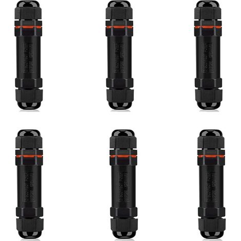 Connecteurs de Cables étanches, Boite de Derivation étanche Exterieur IP68, Raccord Electrique étanche Lot de 6, Connecteur Electrique Etanche 3 Fils pour Cable 2-13mm