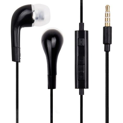 Casque filaire Samsung EHS64AVFBE, prise mini-jack 3,5 mm, stéréo Hi-Fi (Vrac - Emballage de remplacement) - Noir (1/5)