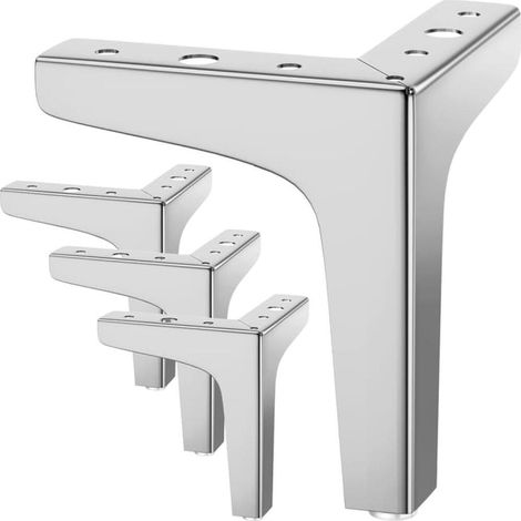 Lot de 4 Pieds de Meubles Charge Jusqu'à 800 KG, 17cm Pied de Table Modernes Forme de Triangle,Pied Meuble Épingle pour Placard, Canapé (1/5)