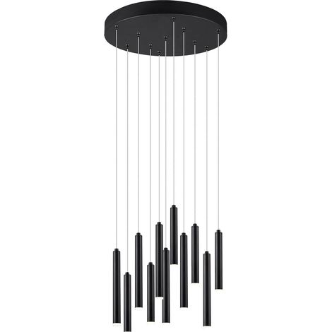 Lampada a Sospensione da Interno a LED in Metallo Nero Opaco (1/5)
