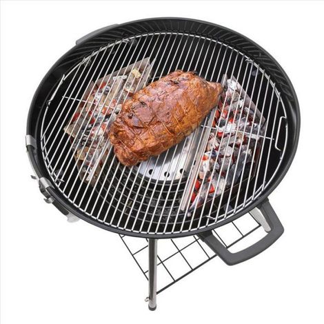 Panier à Charbon de Bois en Acier Inoxydable, Conteneur à Charbon de Bois, Paniers à Briquettes de Profilés (4 Pièces) (1/5)