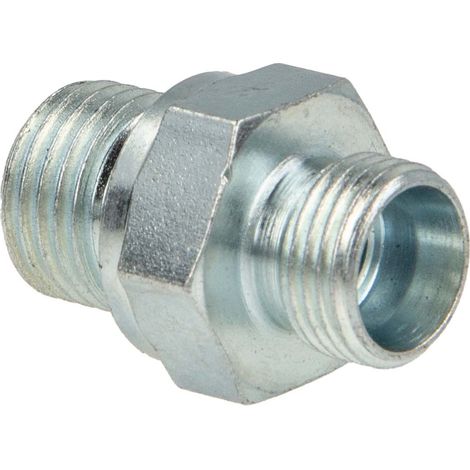 tecuro Einschraubnippel G 1/4 Zoll AG x LL 8 AG mit Innenkonus, Stahl verzinkt (1/5)