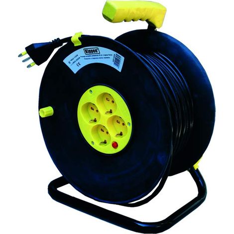 Kippen 4034 - Avvolgicavo con Disgiuntore Termico di Protezione, Lunghezza 50 Mt