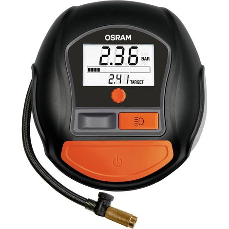 Osram – Compresseur numérique 12V OTI1000 – Gonflage rapide pneus en 2 min – Écran rétroéclairé – Protection contre surcharges – Alimentation allume-cigare (1/10)