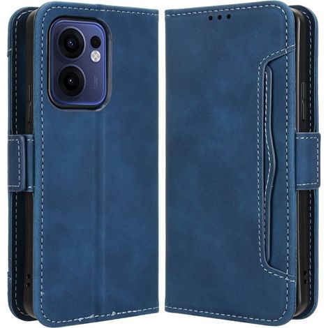 Funda tipo libro para Oppo Reno 13F / Oppo Reno 13FS, ranura para tarjeta, azul marino (1/5)