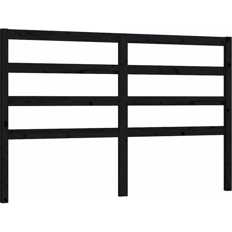 Maison Exclusive - Cabecero de cama madera maciza de pino negro 1 (1/5)
