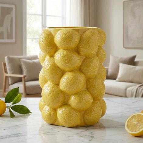 Zesty Abstract 3D Lemon Vase (1/2)