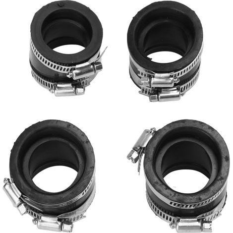 Manchons d'admission carburateur avec colliers GL1096CB117CE, remplacement pour Suzuki GS750E 1980-1982, kit de 4, caoutchouc robuste, ajustement précis. (1/5)