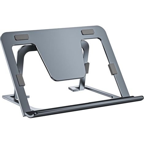 Support Tablette Réglable et Pliable, Porte Mince Portable en Aluminium pour Bureau, Compatible avec iPad Pro/Air/Mini, Samsung Tab, Surface Pro, Kindle Fire (7-13") (Gris) (1/5)