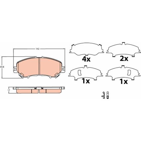 Vordere Bremsbeläge GDB3622 TRW