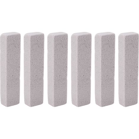 Lot de 6 blocs de pierre ponce en PVC pour nettoyer évier, cuvette de toilettes, baignoire et carrelage de douche. Dimensions : 15 x 3,5 x 2,5 cm / 5,9 x 1,4 x 1 pouce.