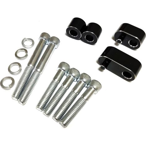 Accessoires moto compatibles avec le modèle phare Harley-Davidson Glide Road King CVO : extension et support de repositionnement universels pour repose-pieds avant. (1/5)