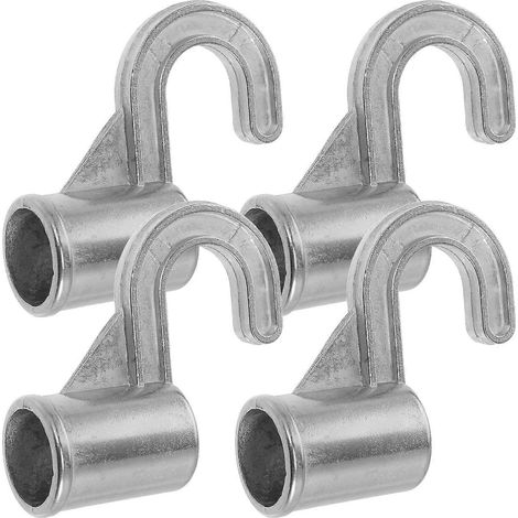 Crochets de tringle à vêtements sans perçage, compatibles avec les tringles en aluminium, lot de 4, pour organiser votre garde-robe. (1/5)