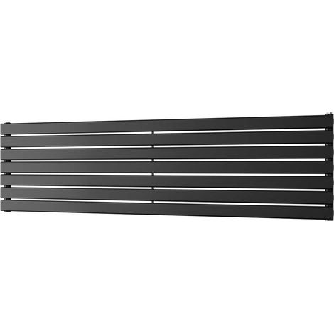 Typhoon Axis - Black Horizontal Radiator H476mm x W1800mm Single Panel (1/3)