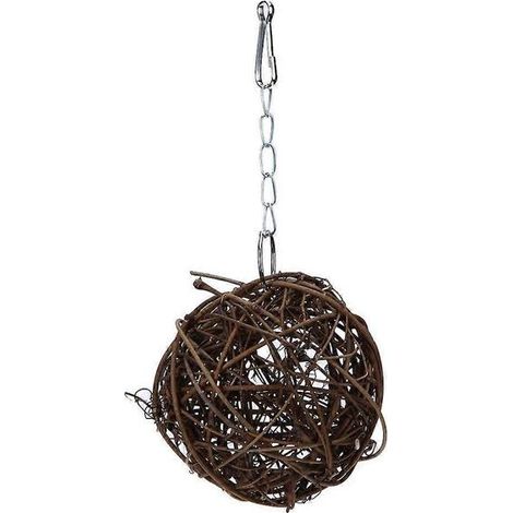 Jouets à mâcher pratiques et esthétiques pour animaux de compagnie, jouets à mâcher pour oiseaux, branches pour oiseaux, boules de rotin, jouets pour cage (1/4)
