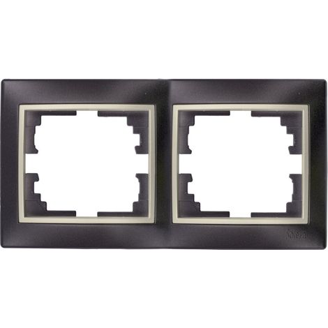 CORNICE PER 2 ELEMENTI ORIZZONTALE NERO E PERLA 154X81X10MM S.EUROPA SOLERA