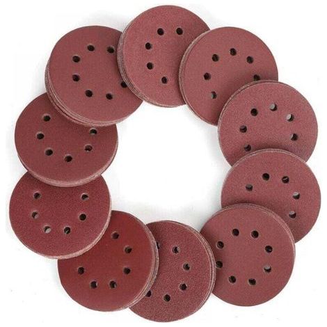 Disques de Ponçage 150 Pièces, XU, Abrasifs 125mm avec 8 Trous, Papier Verre, Sablé, Grain 60, 80, 100, 120, 150,180, 240, 320, 400, 600 pour Polissage, Dérouillage, Finition KZQ - KZQ (1/4)