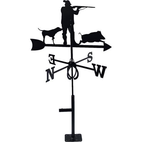 Girouette Chasseur grand Modèle + Support Universel